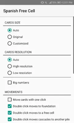 Spanish Free Cell android App screenshot 2
