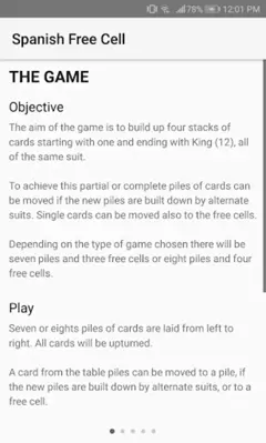 Spanish Free Cell android App screenshot 3